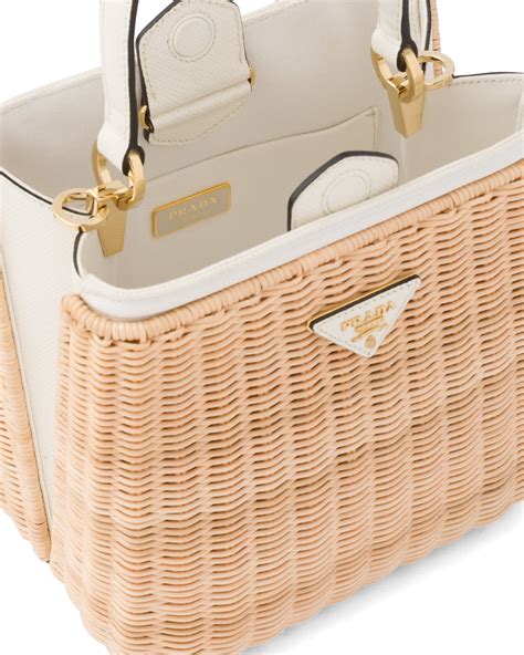 wickeltasche prada|Prada wicker handbags.